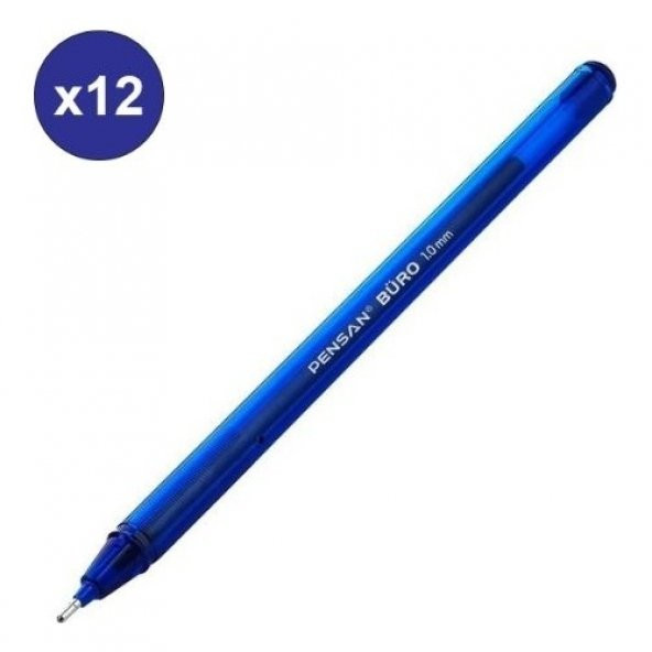 Pensan Büro Mavi Tükenmez Kalem 1 mm 12 Adet