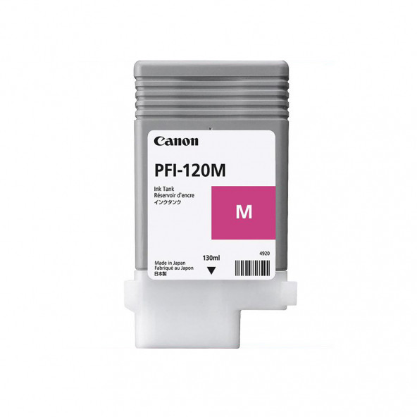PlotterSarf Canon PFI-120 M (Magenta) Kırmızı Plotter Orijinal Mürekkep Kartuş 130 ml. (2887C001) - Resim 2