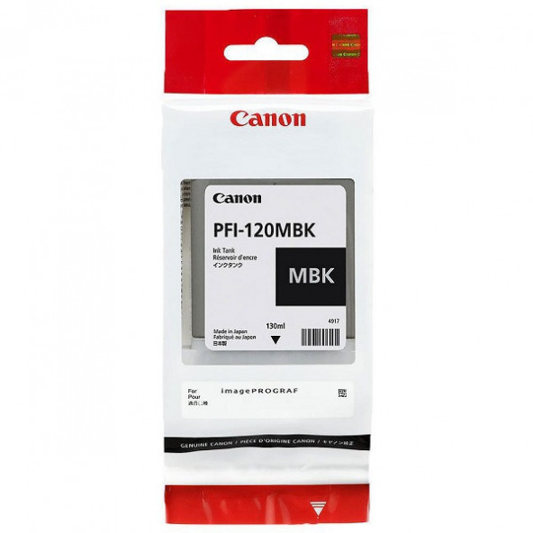 PlotterSarf Canon PFI-120 MBK (Matt Black) Matt Siyah Plotter Orijinal Mürekkep Kartuş 130 ml. (2884C001)