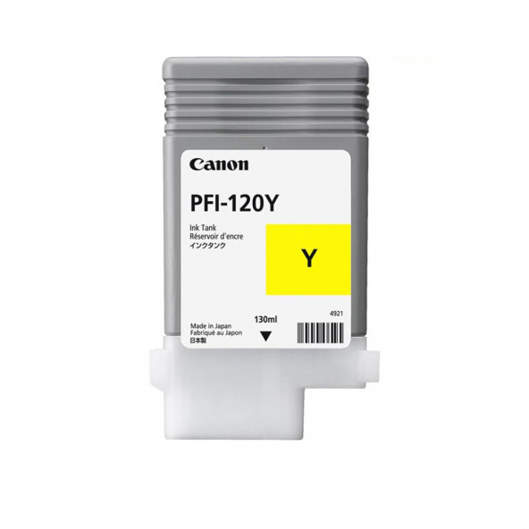 PlotterSarf Canon PFI-120 Y (Yellow) Sarı Plotter Orijinal Mürekkep Kartuş 130 ml. (2888C001) - Resim 2