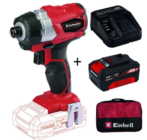 Einhell TE-CI 18 Li BL  Akülü Darbeli Vidalama + 4Ah StarterKit + Bez Çanta