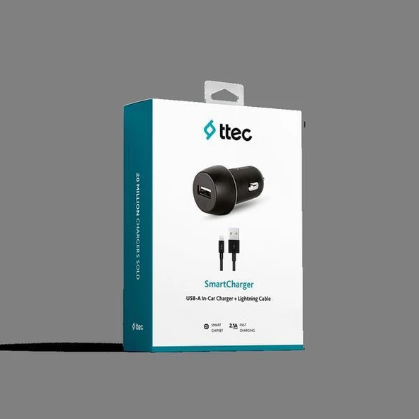 Ttec SmartCharger 2.1A Araç Şarj Aleti ve Lightning Kablo Siyah -2CKS20LS - 5