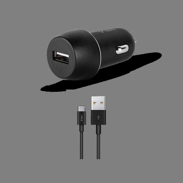 Ttec SmartCharger 2.1A Araç Şarj Aleti ve Type-C Kablo Siyah - 2CKS20CS