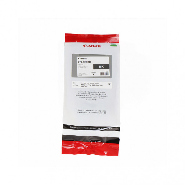 PlotterSarf Canon PFI-320 BK (Photo Black) Fotoğraf Siyahı Plotter Orijinal Mürekkep Kartuş 300 ml. (2890C001) ürün görseli
