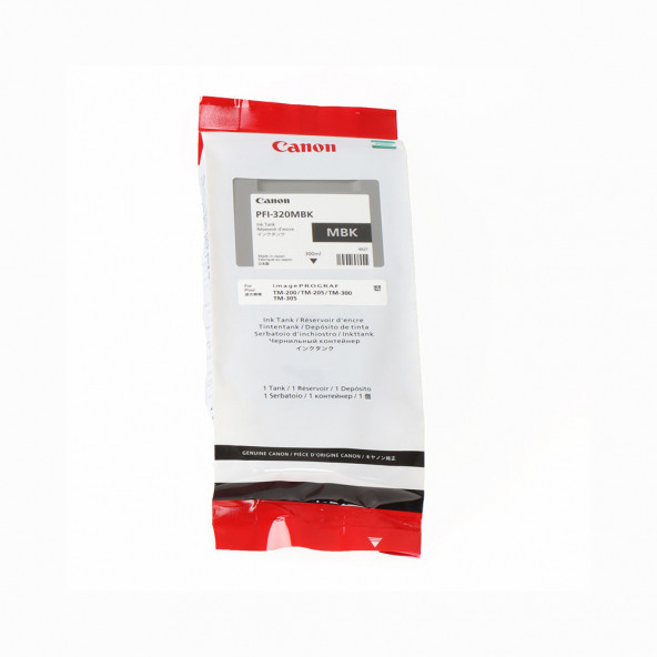PlotterSarf Canon PFI-320 MBK (Matt Black) Matt Siyah Plotter Orijinal Mürekkep Kartuş 300 ml. (2889C001) ürün görseli