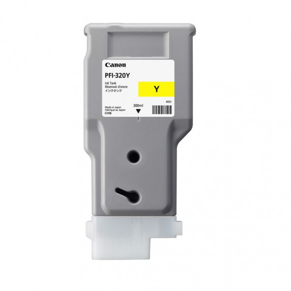 PlotterSarf Canon PFI-320 Y (Yellow) Sarı Plotter Orijinal Mürekkep Kartuş 300 ml. (2893C001) - Resim 2