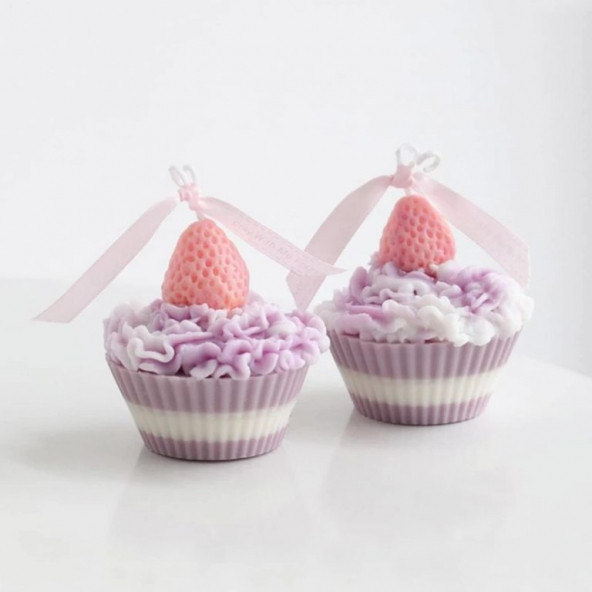 Renkli Silikon Yeniden Kullanılabilir Cupcake Muffin Kabı - 7