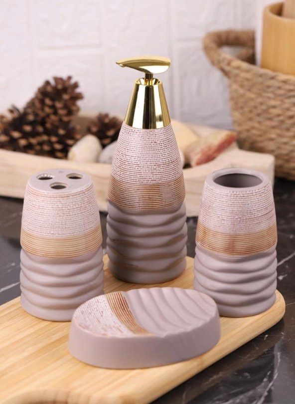 Stoneware Banyo Setı Dörtparça-Thn10410