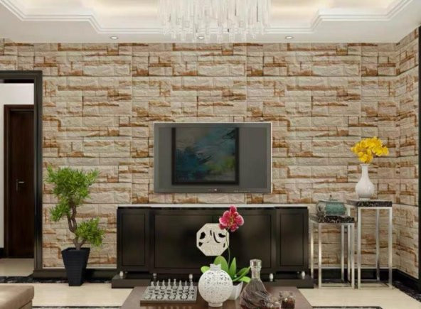 Renkli Duvarlar Kendinden Yapışkanlı Kreatif 70X38 Cm Duvar Kağıdı Paneli Nw107 - 2