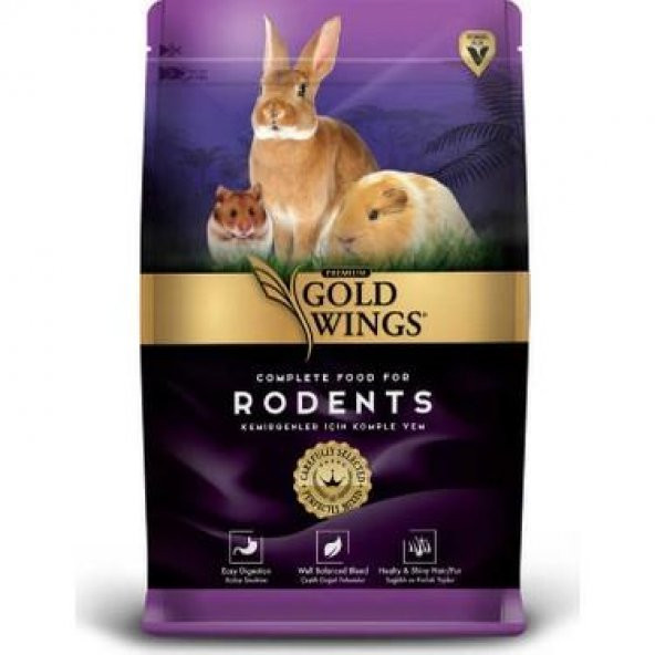 Gold Wings Premium Tavşan Hamster Kemirgen Yemi 1 kg