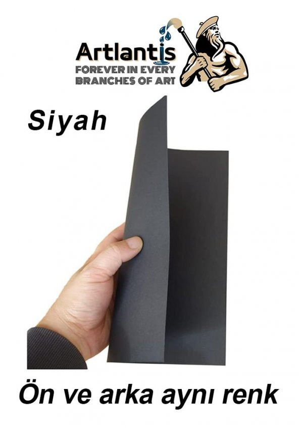 Siyah Fon Kartonu 50x70 cm 120 Gr 100 Adet 50*70 Fon Kartonu Hamurundan Boyama Orjinal Tam Siyah Renk - 3