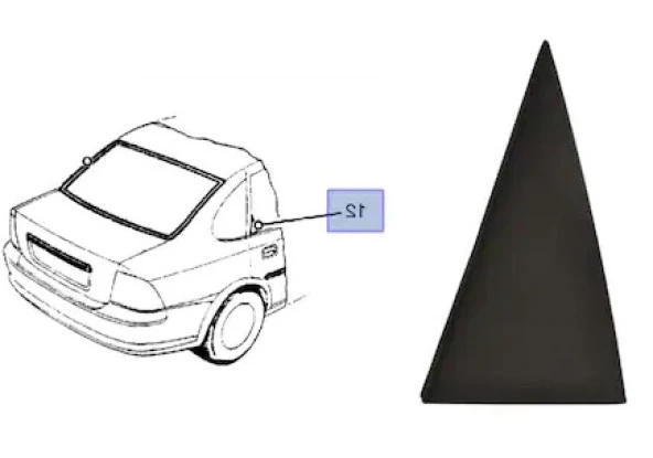 Opel Vectra B Arka Kapı Dış Üçgen Kapağı Sağ  yolcu  Taraf ürün görseli