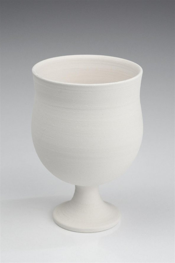 Klasik Kadeh - Seramik Bisküvi (Ham Ürün) | Boyanabilir Obje ürün görseli 1