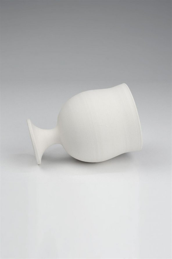 Klasik Kadeh - Seramik Bisküvi (Ham Ürün) | Boyanabilir Obje - Resim 2