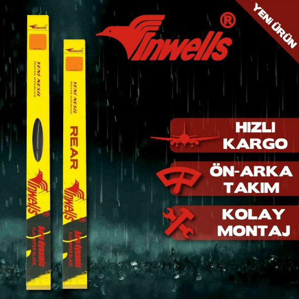 Toyota Yaris Ön Arka İnwells Muz Silecek Takımı 2006-2011