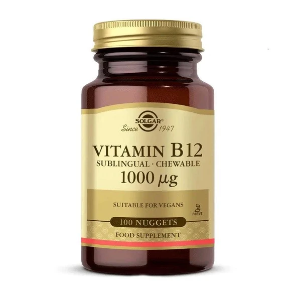 Solgar Vitamin B12 1000 Mcg 100 Dilaltı Tablet-SKT:04/2029 ürün görseli 1