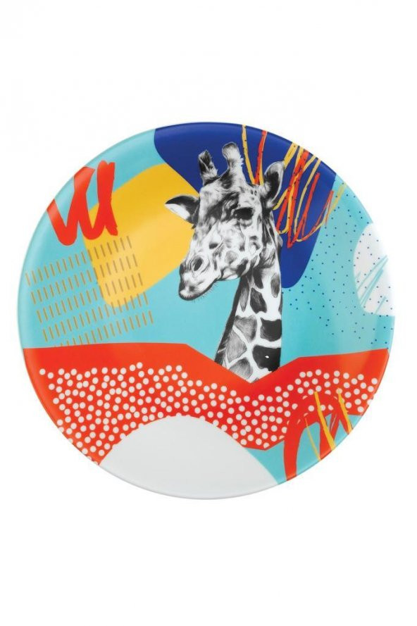 Kütahya Porselen Madagaskar Giraffe 27 cm Servis Tabağı