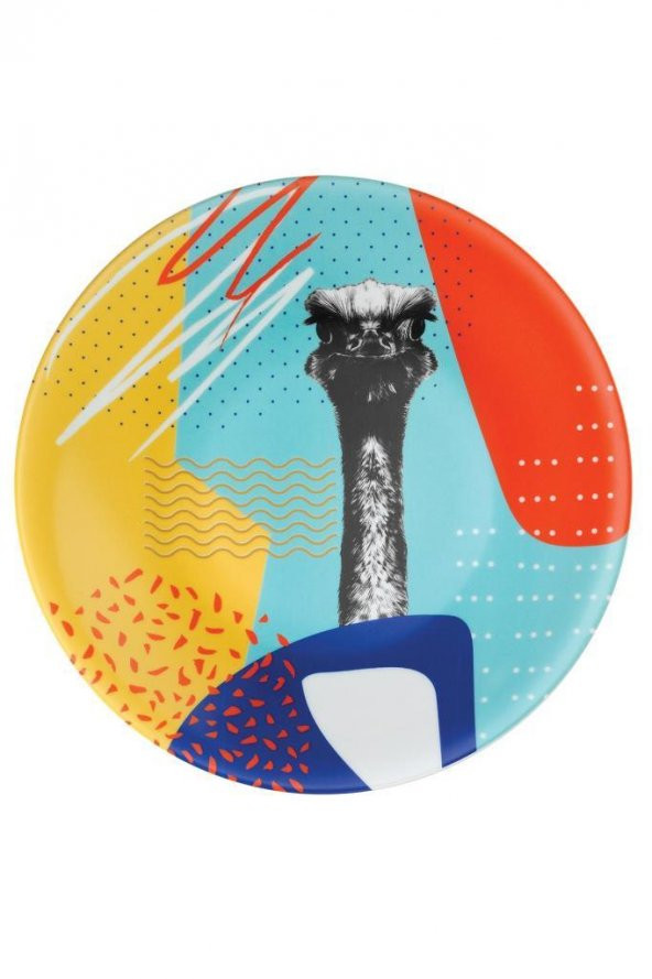 Kütahya Porselen Madagaskar Ostrich 27 cm Servis Tabağı