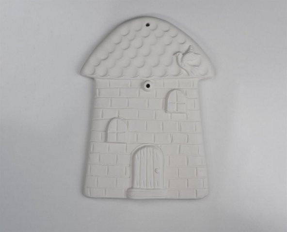 Mantar Ev Seramik Bisküvi | Boyanabilir Obje (Ham Ürün) ürün görseli