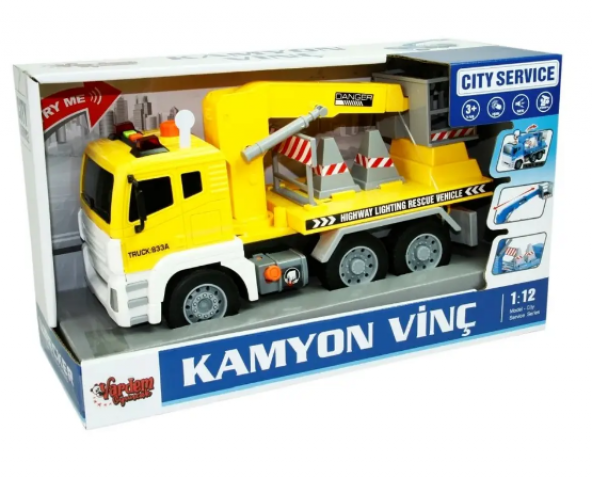 Vardem WY833A/B Sürtmeli  Sesli Işıklı Kamyon Vinç - 2