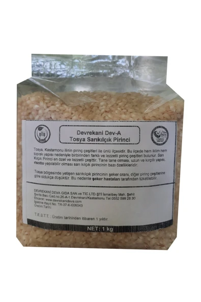 TOSYA SARIKILÇIK PİRİNÇ 1KG - 1