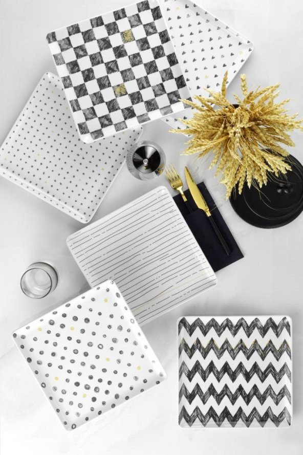 Kütahya Porselen Golden Leaf 18 Parça Kahvaltı ve İkram Takımı - 3