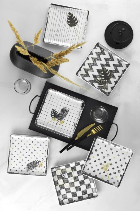 Kütahya Porselen Golden Leaf 18 Parça Kahvaltı ve İkram Takımı - 4