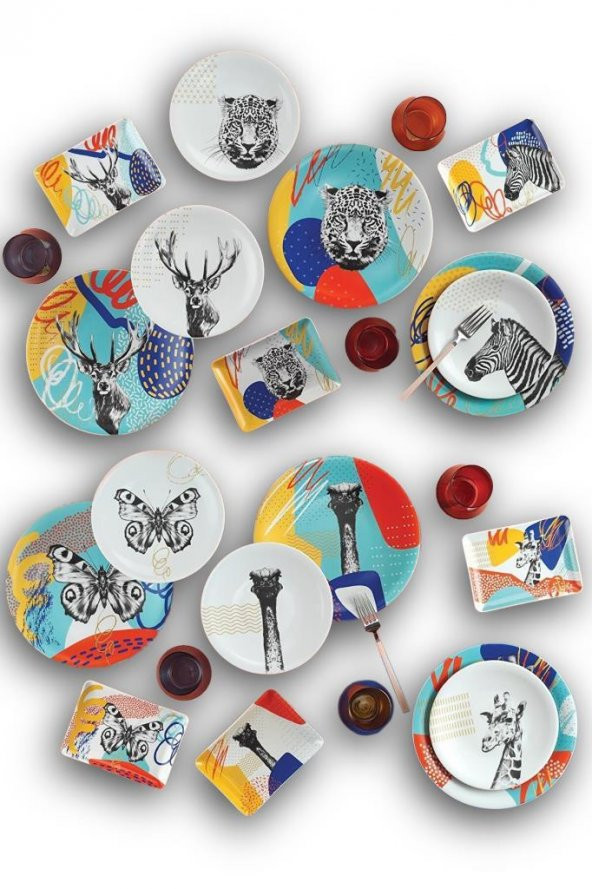 Kütahya Porselen Madagaskar 18 Parça Kahvaltı Ve İkram Takımı