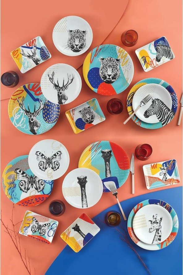 Kütahya Porselen Madagaskar 18 Parça Kahvaltı Ve İkram Takımı - 2