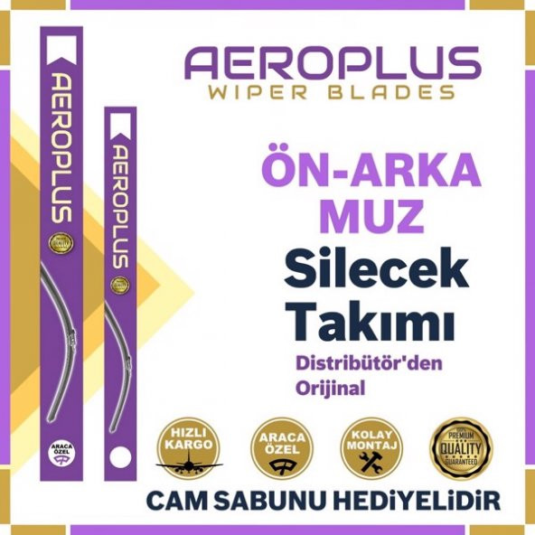 Aeroplus Opel Corsa E Ön Arka Muz Silecek Takımı 2014-2019