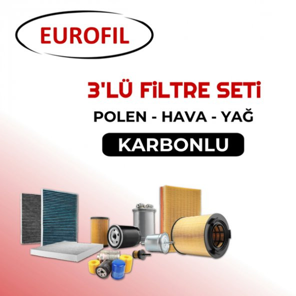 Eurofil Honda Civic 1.6 FD6 Filtre Bakım Seti 2007-2012 3lü Karbonlu