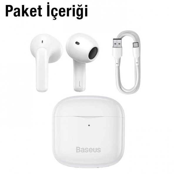 Baseus Dokunmatik Wireless TWS Bluetooth Kulaklık Su Geçirmez 330mAh Şarjlı Bluetooth Kulaklık - 5