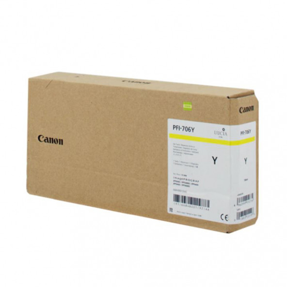 PlotterSarf Canon PFI-706 Y (Yellow) Sarı Plotter Orijinal Mürekkep Kartuş 700 ml. (6684B001) ürün görseli