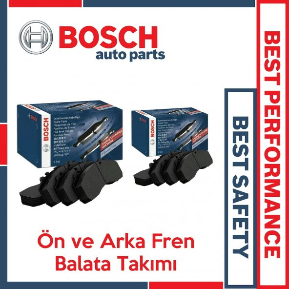 Ford Fiesta 6 2008-2017 Bosch Ön ve Arka Fren Balata Takımı