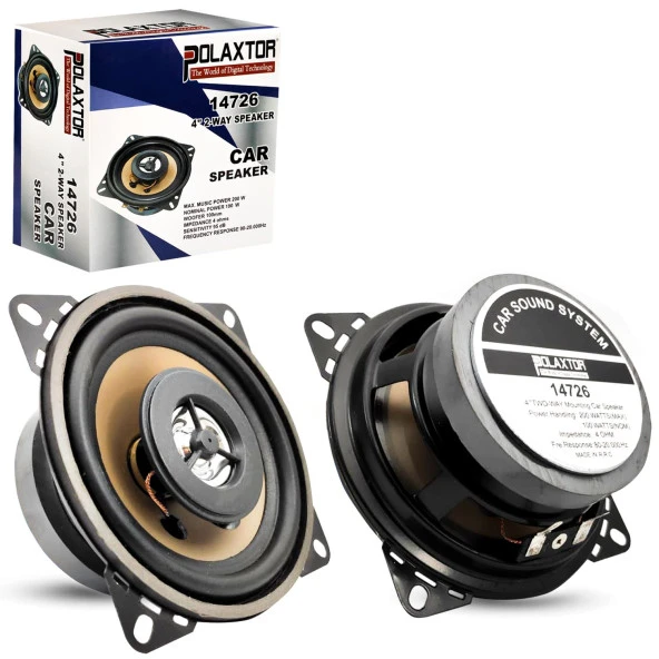POLAXTOR OTO HOPARLÖR 10CM 200W TWEETERLI 1 ADET PLX-14726