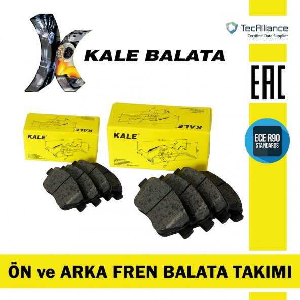 Toyota C-HR 2016-2019 Kale Ön ve Arka Fren Balata Takımı