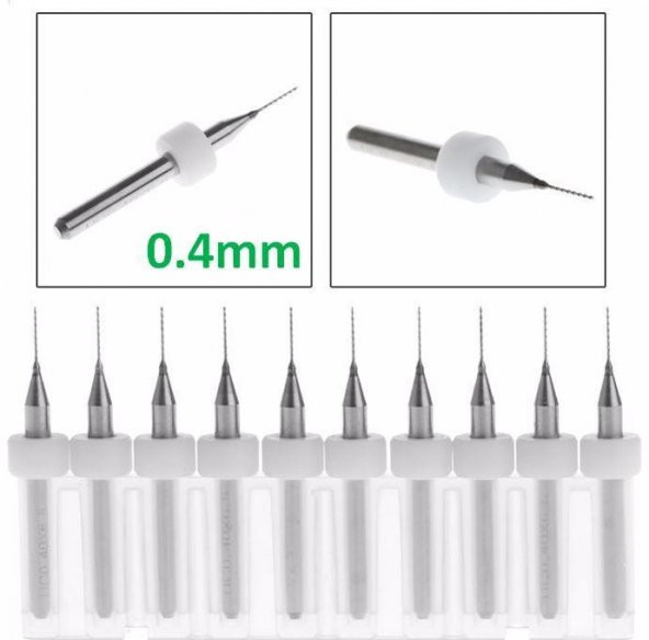 Pcb Mikro Mini Karbür Matkap Ucu 0,4Mm 10 Adet ürün görseli