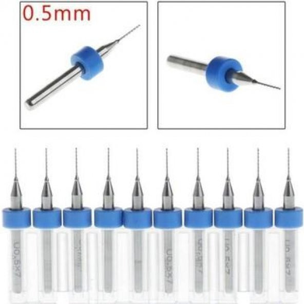 Pcb Mikro Mini Karbür Matkap Ucu 0,5Mm 10 Adet ürün görseli