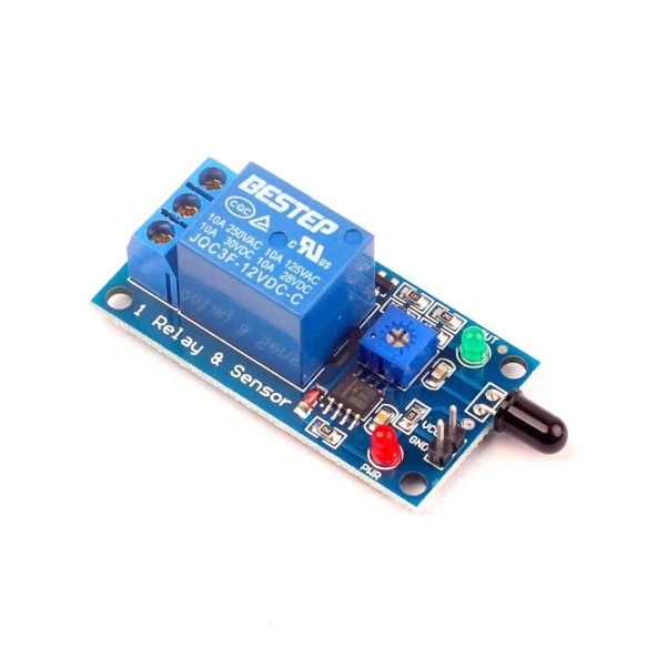 12V Röleli Alev Ateş Algılama Sensör Modülü ürün görseli