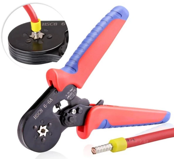 Yüksük Sıkma Pensesi 6 Köşeli 0,25 – 6 mm² Kendinden Ayarlı | HSC8 6-6A ürün görseli