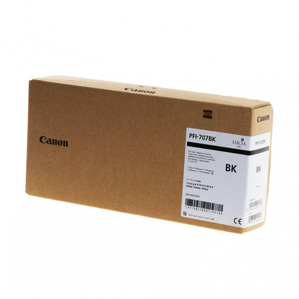 PlotterSarf Canon PFI-707 BK (Photo Black) Fotoğraf Siyahı Plotter Orijinal Mürekkep Kartuş 700 ml. (9821B001) ürün görseli