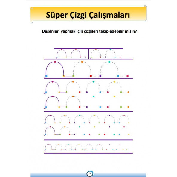 Okul Öncesi Süper Çizgi Çalışması Kitabı - 3