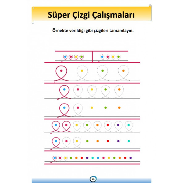 Okul Öncesi Süper Çizgi Çalışması Kitabı - 4