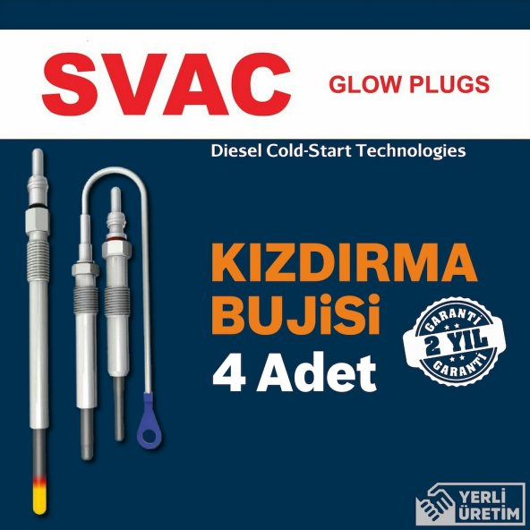Fiat 500L 1.3 MultiJet SVAC Kızdırma Bujisi 2015-2020 4 ADET