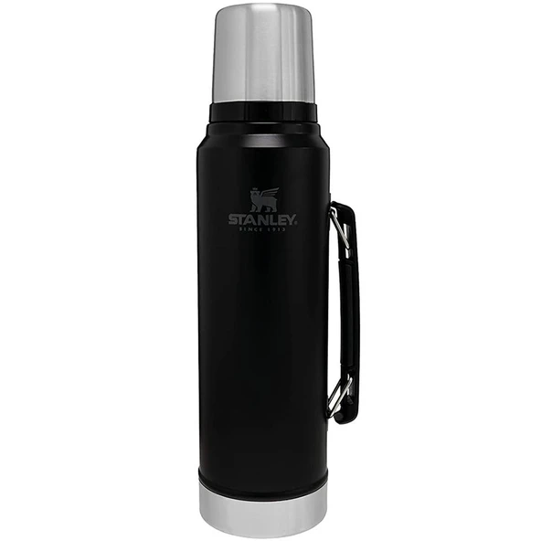 Stnaley 10-08266-002 Klasik Vakumlu 1 Litre Çelik Termos - Siyah
