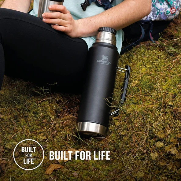 Stnaley 10-08266-002 Klasik Vakumlu 1 Litre Çelik Termos - Siyah - 5