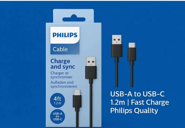 Philips Dlc3541 Usb-c Hızlı Şarj Ve Data Kablosu 1.2m - Resim 2