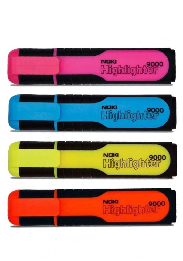 Fosforlu İşaret Kalem 4 Renk 1 Paket Noki Hıghlıghter 4 Renk Fosforlu İşaretleme Kalemi Neon Renkler