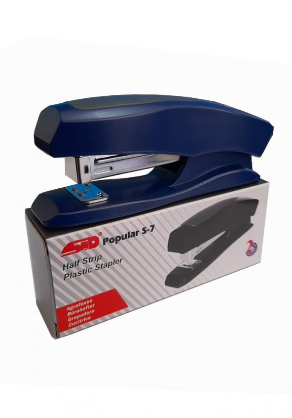 Zımba Makinesi Mavi 24/6 S-60 1 Paket Büro Ofis Büyük Zımba Makinası - 2