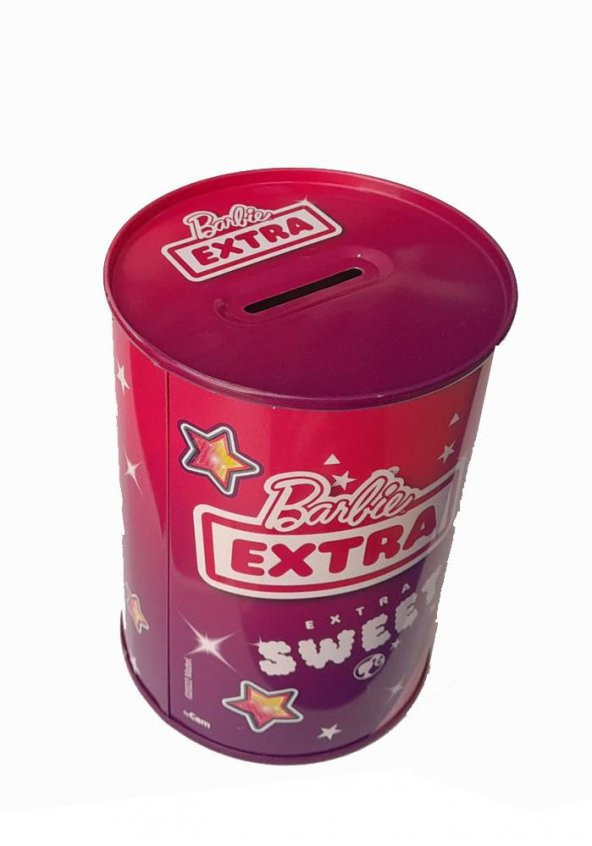 Barbie Metal Kumbara Orta Boy Orjinal Lisanslı 1 Adet Barbi Kumbara Teneke Extra - 2